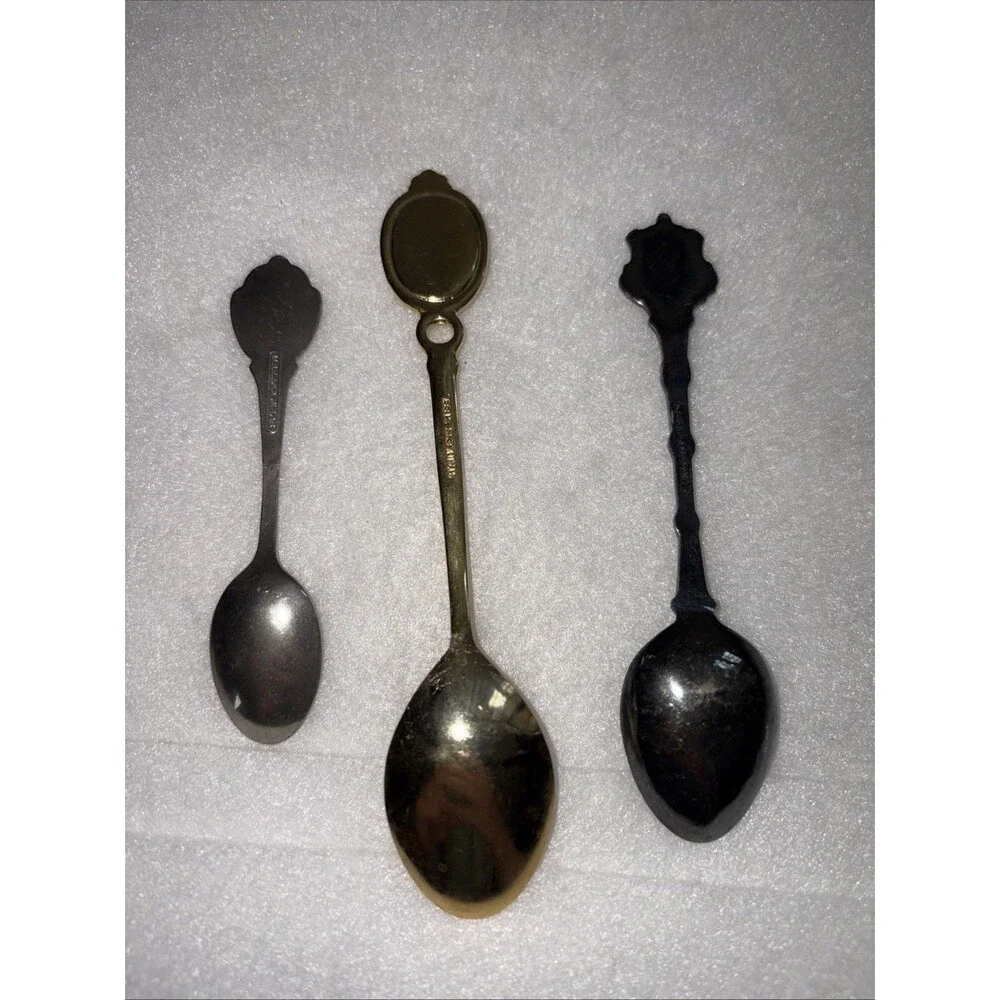 Spoons - 3 Vintage Souvenir, Copper, Stainless Steel. Florida, London
